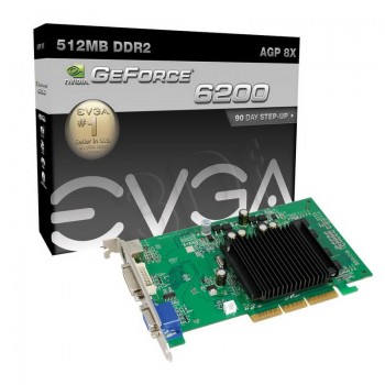 EVGA GeForce  6200 512MB DDR2/64bit  TV/DVI AGPx8 (350/532) (chodzenie pasywne)