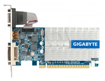 GIGABYTE GeForce 210 1024MB DDR3/64bit DVI/HDMI Silent PCI-E (520/1200) (chodzenie pasywne)