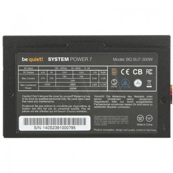 BE QUIET! SYSTEM POWER 7 300W (BN140) 80+ BRONZE